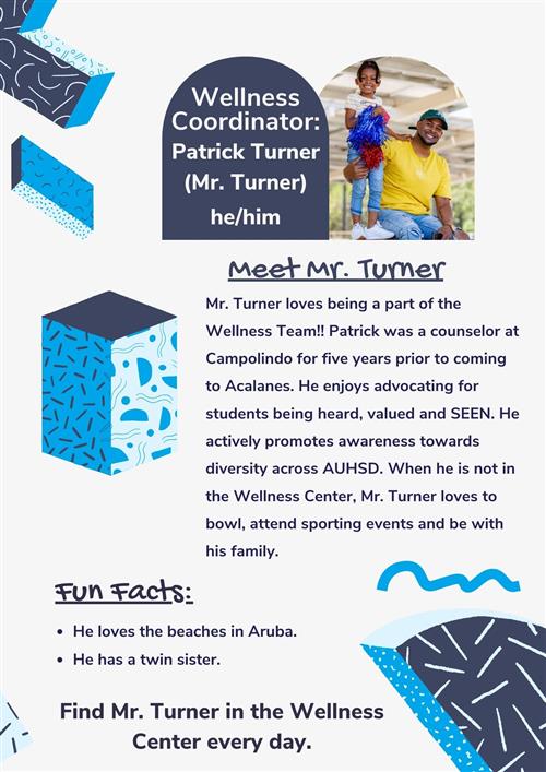 Patrick Turner wellness Coordinator